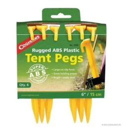 Coghlan's Rugged ABS Plastic Peg Tent Stakes 6",6.0"
