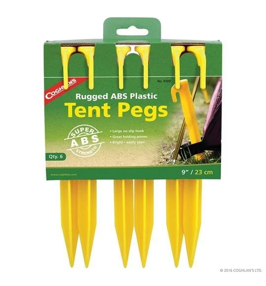 Coghlan's Rugged ABS Plastic Peg Tent Stakes 9" 1 Coghlan's Rugged ABS Plastic Peg Tent Stakes 9"