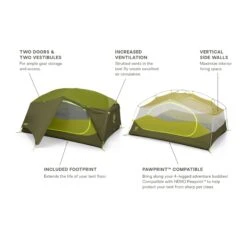 NEMO EQUIPMENT Nemo Aurora 3 Person Tent & Footprint -Coghlan's Store 8116660321956