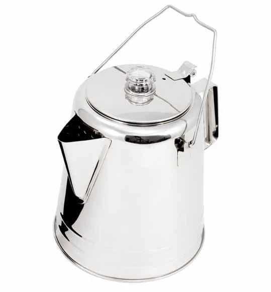 GSI Outdoors 28 Cup Glacier Stainless Campfire Percolator 1 GSI Outdoors 28 Cup Glacier Stainless Campfire Percolator
