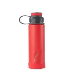 THE BOULDER - Insulated Water Bottle W/ Strainer - 20 Oz By EcoVessel -Coghlan's Store BLDR20RD