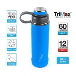 THE BOULDER - Insulated Water Bottle W/ Strainer - 20 Oz By EcoVessel -Coghlan's Store BLDR20 Feature Shot 3