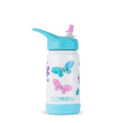THE FROST - Insulated Stainless Steel Kids Water Bottle With Straw - 12 Oz By EcoVessel -Coghlan's Store FRST12BU