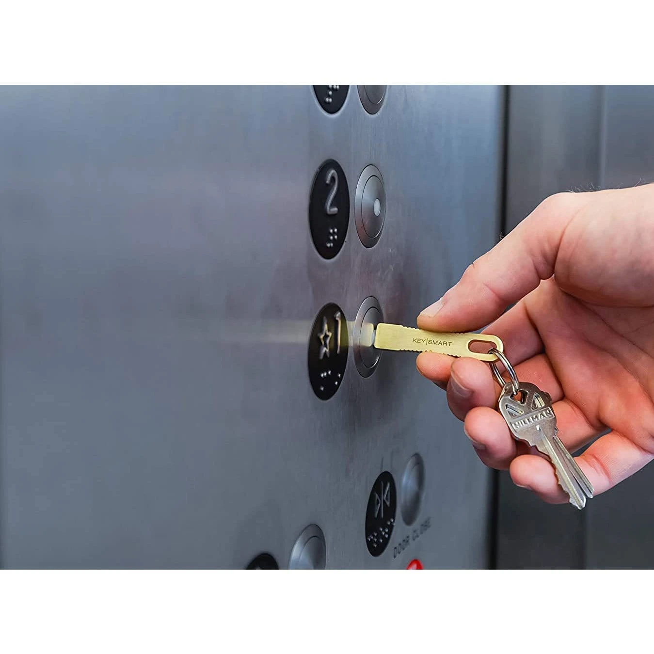 Keysmart CleanKey Mini Keychain Copper Hand Tool 3 Keysmart CleanKey Mini Keychain Copper Hand Tool - Image 3