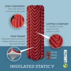 Insulated Static V - Brick Red By Klymit -Coghlan's Store Klymit InsulatedStaticV BrickRed v1copy 91f9f4bd de6a 4c61 9421 1f664704ba89