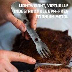 UCO Titanium Utility Spork With Tether 12 UCO Titanium Utility Spork With Tether -Coghlan's Store M6ElZkhySAWm51ehGk85 f sp ti bpa free titanium