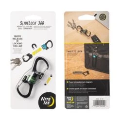 Nite Ize SlideLock 360° Magnetic Locking Dual Carabiner 11 Nite Ize SlideLock 360° Magnetic Locking Dual Carabiner -Coghlan's Store MSBL 08 R71