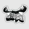 Moose Head Scene Sticker