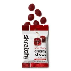 Skratch Labs Skratch Caffeinated Sour Cherry Energy Chews Sport Fuel