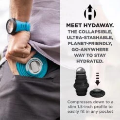 Collapsible Water Bottle | 17oz By HYDAWAY® | Official Store -Coghlan's Store hydaway collapsible water bottle 17oz 13