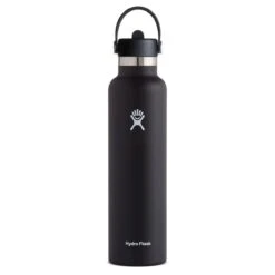Hydro Flask 24 Oz. Standard Mouth Flex Straw Cap Water Bottle -Coghlan's Store s24fs black