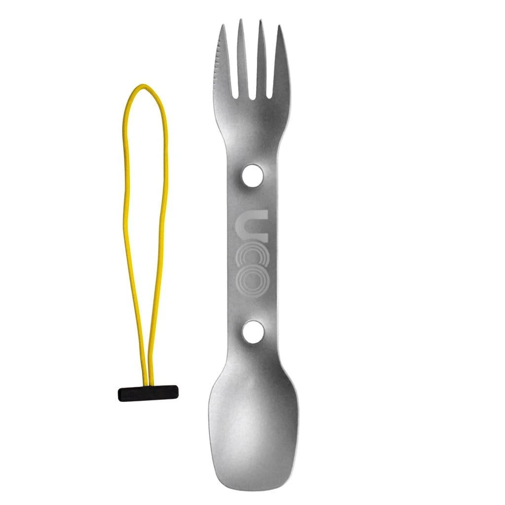 UCO Titanium Utility Spork With Tether 1 UCO Titanium Utility Spork With Tether